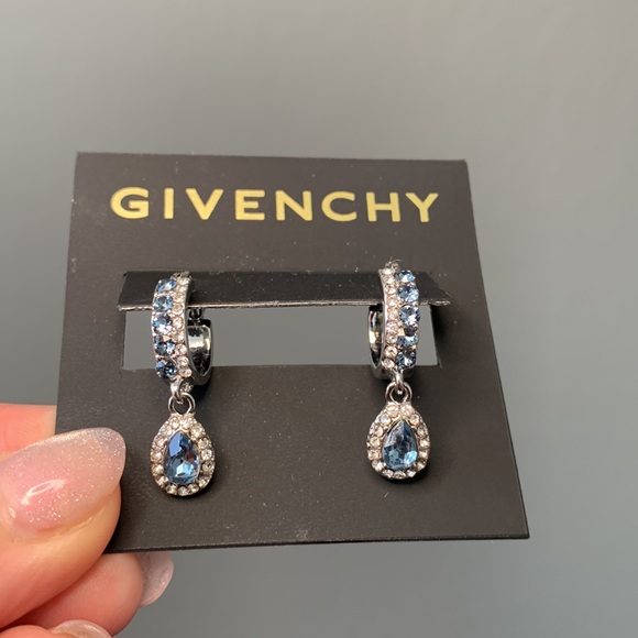 NWT - Givenchy Blue and Silver Drop Earrings - Picture 7 of 7
